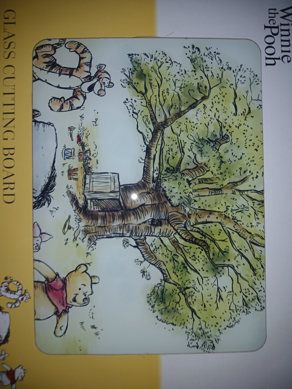 Winnie The Pooh, Tigger. Piglet Cutting Board Glass NEW!